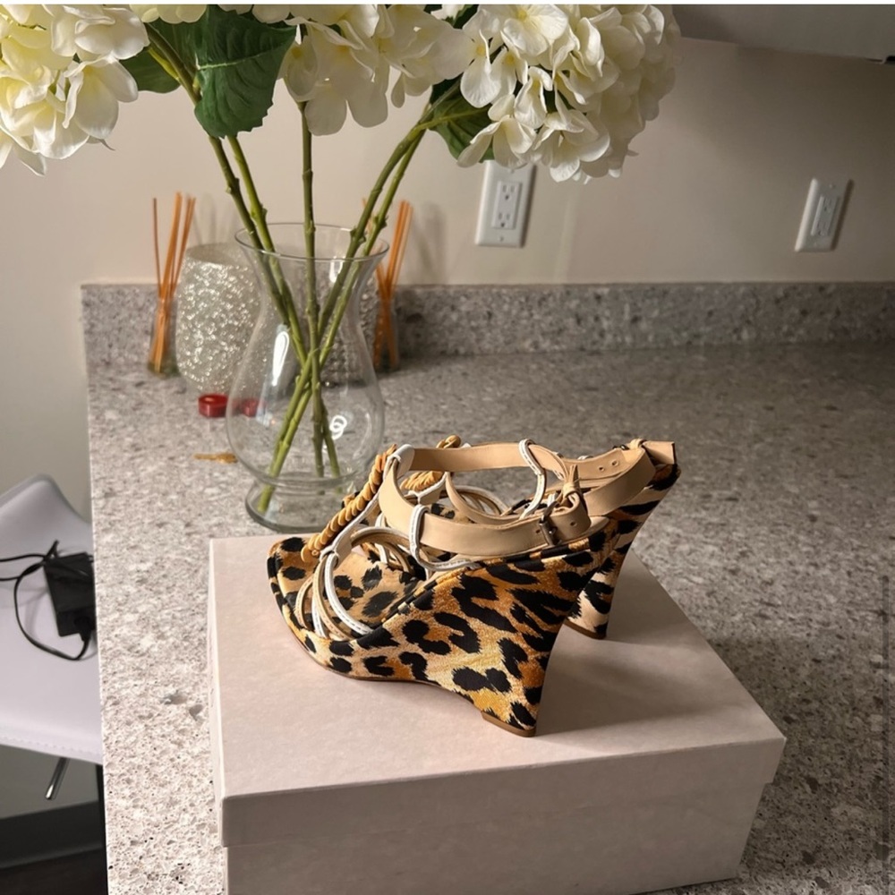 Casadei animal print wedge sandals - Picture 4 of 5